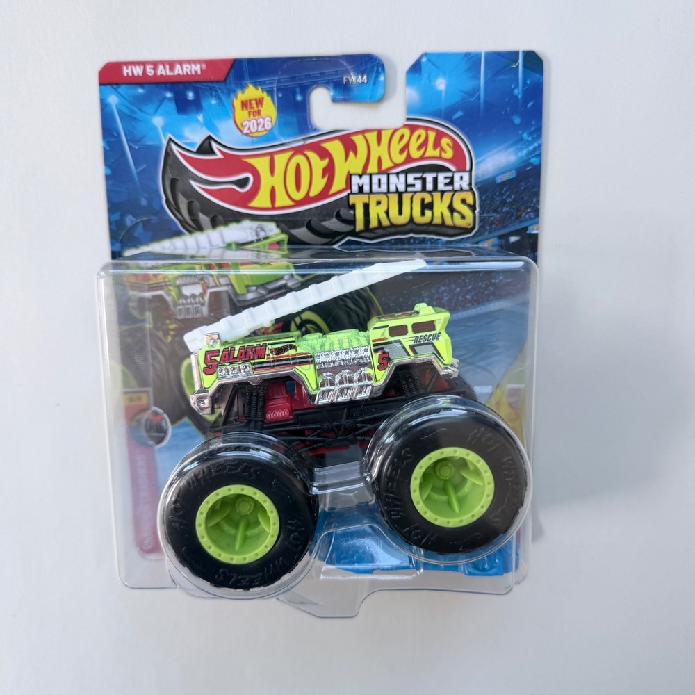 Hot Wheels Monster Trucks HW 5 Alarm Fire Rescue Green 1:64 Die-Cast FYJ44 2024